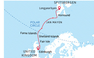 Map of the cruise